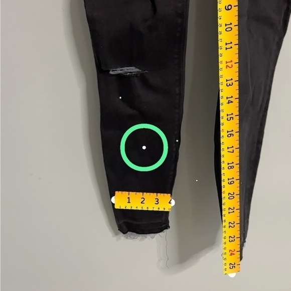 SPANX Distressed Denim Legging VTG Black 20213R Pull On Stretch Jegging Pant S/P - Picture 11 of 13